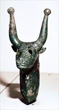 Bull's head with knobbed horns, Rynkeby Bog, Denmark, c4th century BC. Artist: Unknown