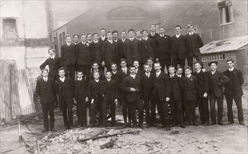 Rowntree boys in their best clothes pose for a group photo, 1910. Artist: Unknown
