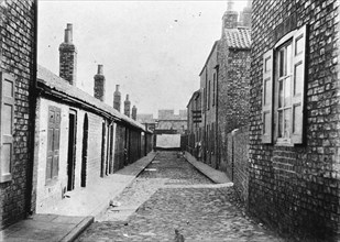 Back street in a York slum, Yorkshire, 1901. Artist: Unknown