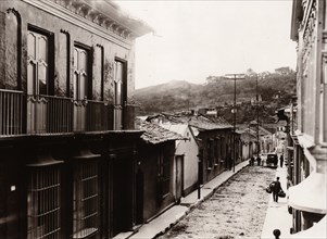 A street scene taken from a balcony in Caracas, 1897. Artist: Unknown