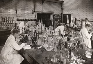 Analytical laboratory, Rowntree factory, York, Yorkshire, 1926. Artist: Unknown