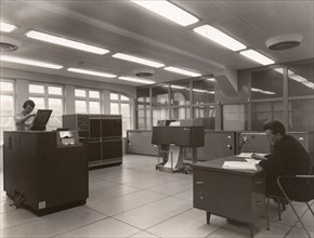 Computer room, Rowntree factory, York, Yorkshire, 1962. Artist: Unknown