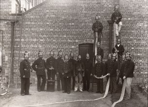 The Rowntree Fire Brigade, York, Yorkshire, 1896. Artist: Unknown