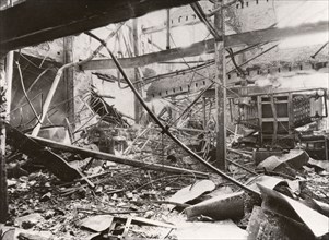 Bomb damage, Caley factory, Norwich, Norfolk, 1942. Artist: Unknown