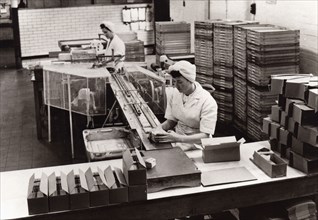 Girls packing Kit Kat, Rowntree factory, York, Yorkshire, 1956. Artist: Unknown