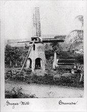 Wind powered sugar mill, Grenada, 1897. Artist: Unknown