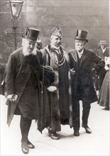 Joseph Rowntree (right) on the occasion of receiving the Freedom of the City of York, 1911. Artist: Unknown