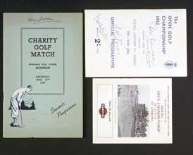 Autographed golf programmes, 1940-1955. Artist: Unknown