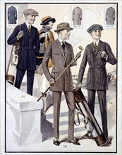 Men's Norfolk jackets, c1910. Artist: Unknown