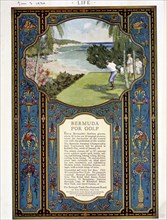 Advert for golf courses in Bermuda, January 3rd 1924. Artist: Unknown