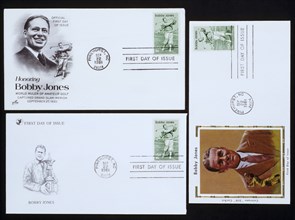 First day covers commemorating Bobby Jones, 1981. Artist: Unknown