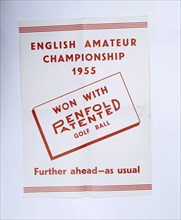 Poster for the English Amateur Championship, 1955. Artist: Unknown
