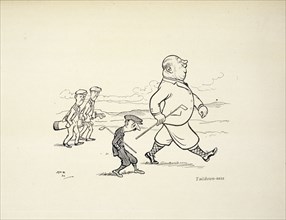 Cartoon with golfing theme, c1900-c1910. Artist: Unknown