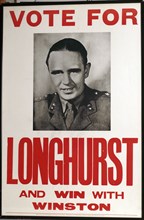 Poster for Henry Longhurst, elected Member of Parliament, c1943. Artist: Unknown