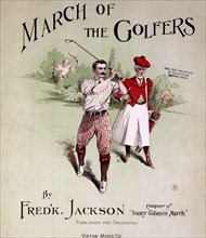 Sheet music cover, March Of The Golfers, 1903. Artist: Unknown
