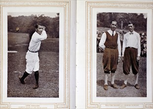 Gene Sarazen, Walter Hagen and George Duncan, golfers, c1920s. Artist: Unknown