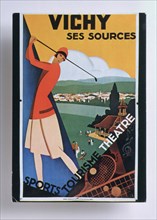 Golfing resort poster, France, c1920s-c1930s. Artist: Roger Broders