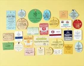 Selection of tickets for visitors and caddies to various tournaments, 1920-88. Artist: Unknown