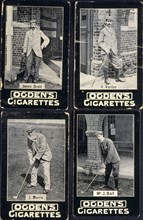 Photograph cards of golfers from Ogden's General Interest Series F, 1903. Artist: Unknown