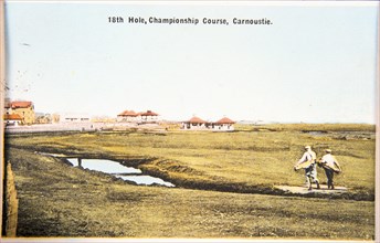 '18th Hole, Championship Course, Carnoustie', Scotland, (1930s?). Artist: Unknown