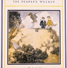 'Fore!, cover of The People's Weekly, early 20th century. Artist: Unknown