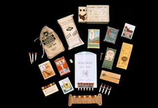 Golf tees, mainly American, 1915-1930. Artist: Unknown