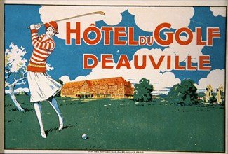 Luggage label, Hotel du Golf, Deauville, French, 1920s. Artist: Unknown
