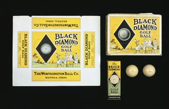 'Black Diamond' golf balls, American, c1920s. Artist: Unknown