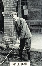 John Ball (1861-1940), British golfer, cigarette card, 1903. Artist: Unknown