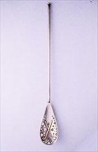 Sterling silver lemonade spoon with golfing theme, American, c1930. Artist: Unknown