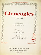 'Gleneagles', music cover, 1923. Artist: Unknown
