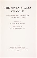 The Seven Stages Of Golf, British, 1909. Artist: Unknown