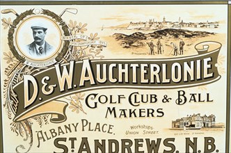 'D & W Auchterlonie, Golf Club and Ball makers', Scottish, c1900. Artist: Unknown