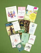 Various golfing programmes, 20th century. Artist: Unknown