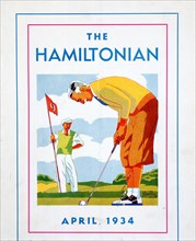 'The Hamiltonian', Illustration of golfer putting, April 1934. Artist: Unknown
