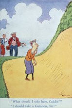 Golfing cartoon advertising Guinness, c1920s. Artist: Unknown