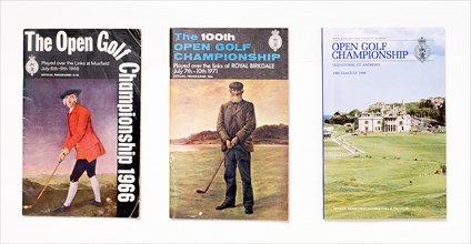 Open golf championship programmes, 1980s. Artist: Unknown