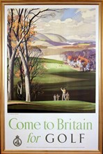 Poster advertising golfing holidays in Britain, c1920s. Artist: Unknown