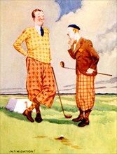Golfing cartoon, British, c1920s. Artist: Unknown