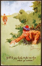 Golfing illustration, c1920s. Artist: Unknown