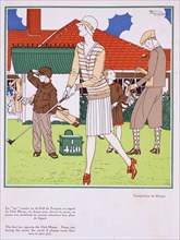 'First Tee at Golf du Torquet', art deco poster, c1920s. Artist: Unknown