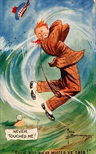 Golfing cartoon, c1910s. Artist: Unknown