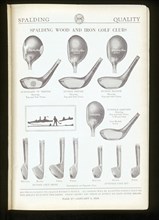 Page from a golf equipment catalogue, 1928. Artist: Unknown