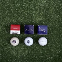 Golf balls bearing signatures of US Presidents, c1969-c1988. Artist: Unknown