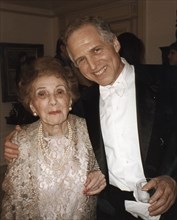 Frances Gershwin (sister of George Gershwin) and her son, Leopold Godowsky III, New York, July 1998. Artist: George Gershwin Artist: Unknown