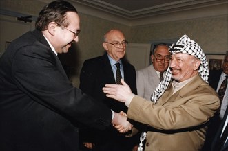 Yasir Arafat (1929-2004), Palestinian leader, 1997. Artist: Unknown