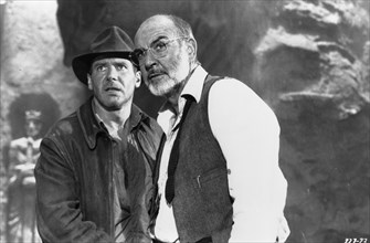 Sean Connery (1930- ) and Harrison Ford (1942- ), Film actors, 1989. Artist: Unknown