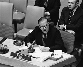 Abba Eban (1915-2002), Israeli Foreign Minister, 1973. Artist: Unknown