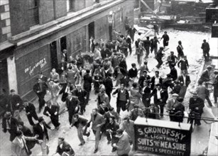 'Battle of Cable Street', Aldgate, London, 5th October 1936. Artist: Unknown