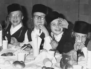 Jewish children at an Agudist event, 6 January 1989. Artist: Henry Jacobs